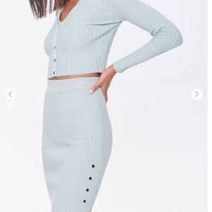NWT-Ribbed Top & Pencil Skirt Set- Med